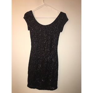 Black Sequin Dress